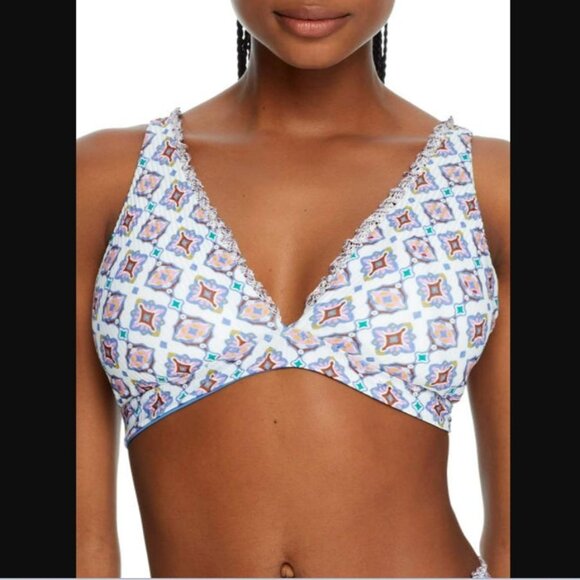Becca Marrakesh Elliana Triangle Bikini Top‎ Multi L - Picture 1 of 6